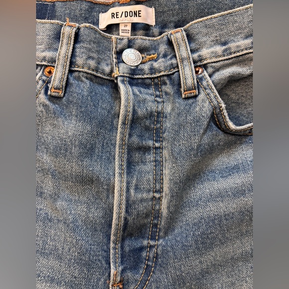 ReDone NWOT 90s High Rise Loose Fit Button Fly Jeans SZ 27 - Picture 5 of 11